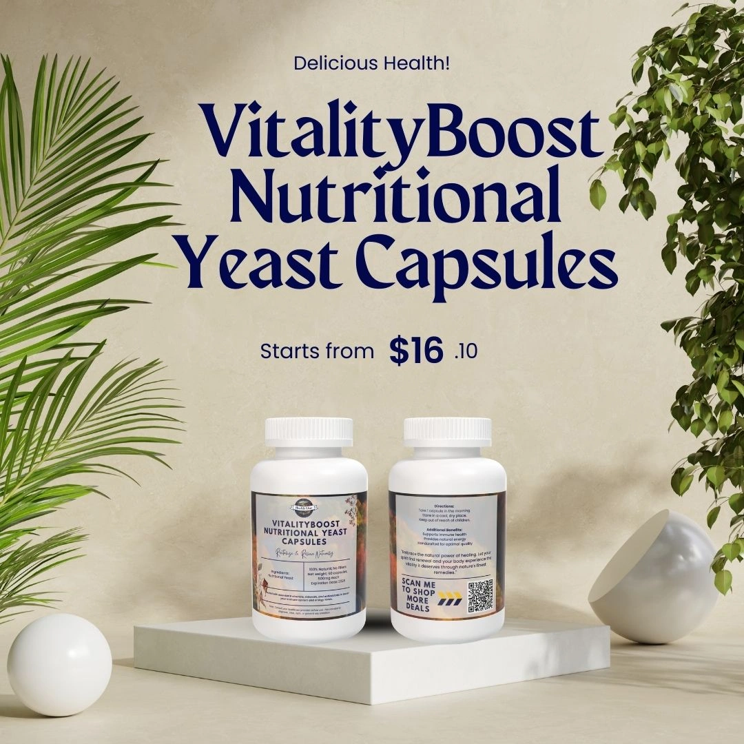 Rich Mountain Health Line's VitalityBoost Nutritional Yeast Capsules 1 VitalityBoost Nutritional Yeast Capsules