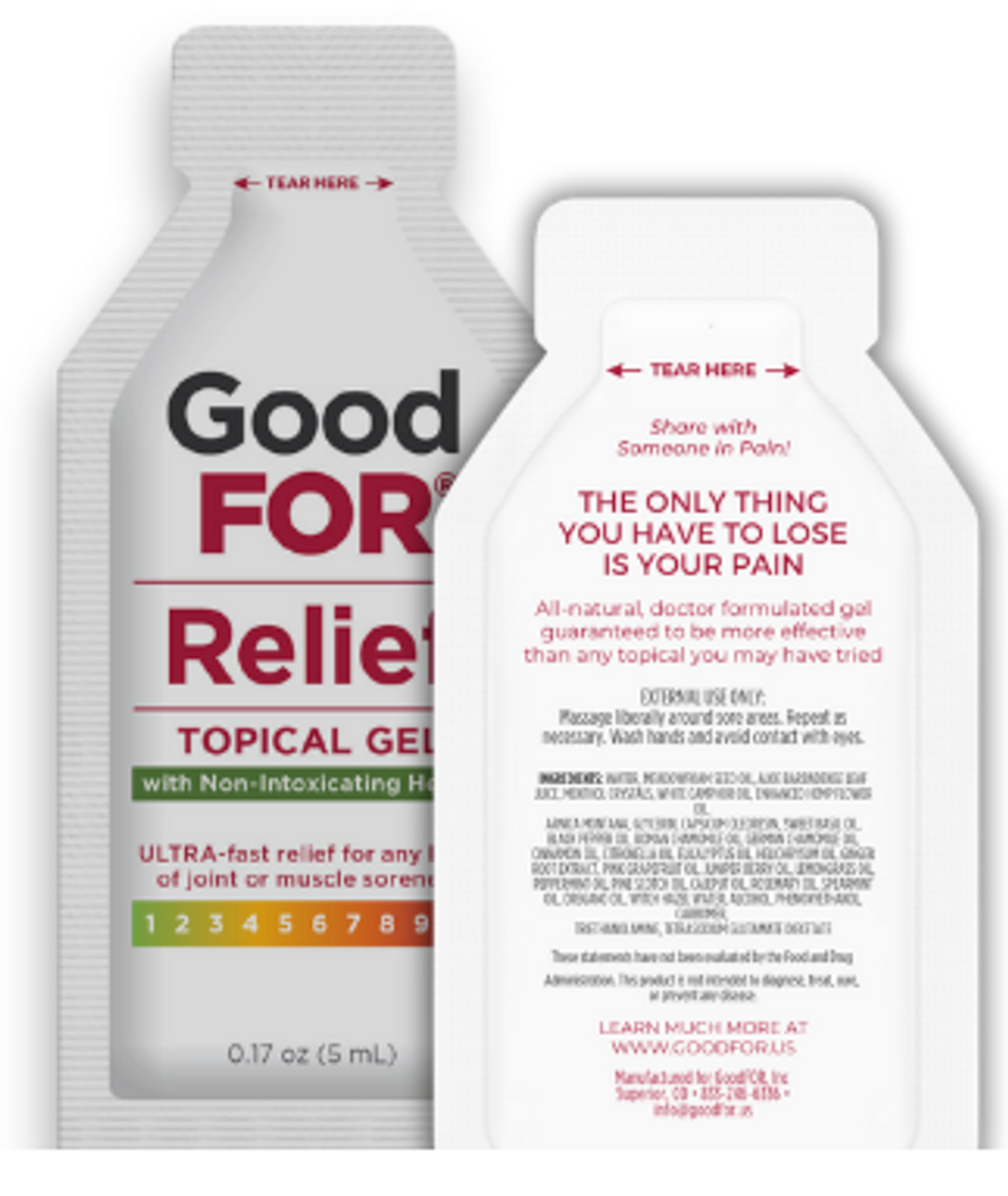 GoodFOR Relief - Single Use Packets (100) 1 GoodFOR Relief - Single Use Packets (100)